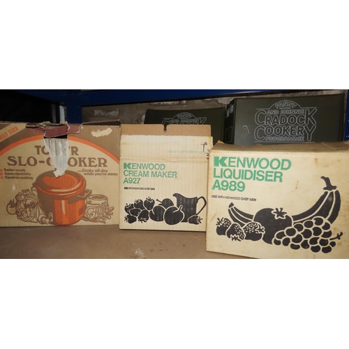 1090A - A vintage Kenwood chef a Kenwood Cream maker A927, Kenwood liquidiser A989, Kenwood Chefette stand a... 