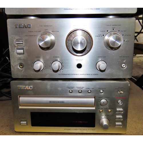 1119 - Teac 300 series hi-fi separates comprising a AM-FM stereo tuner T-H300, a compact disc player PD-H30... 