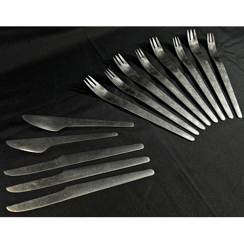 199 - A selection of stainless steel cutlery from Denmark designed by A Michelsen, five spoons, eight fork... 