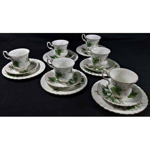 142 - A quantity of Royal Albert ‘Trillium’ and Royal Adderley ‘Louise’ pattern teawares.