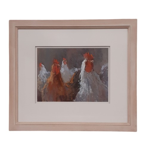 1671 - Jane Lampard (Local artist, Contemporary) - 'Feathered Friends', pastel, signed below with artist's ... 