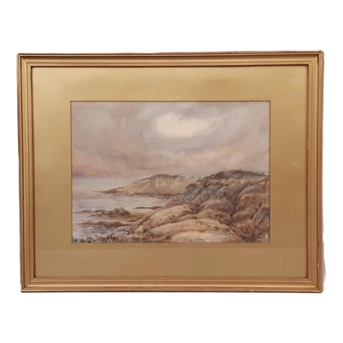 1702 - Thomas Groves (fl. 1881 - 1889) - Rocky Coastal Scene, watercolour, signed lower right, 26 x 37 cm, ... 