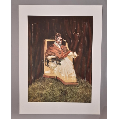 1727 - Francis Bacon poster: 'Portrait of Pope Innocent XII' 65 x 85 cm, unframed, (Presentation sleeve is ... 