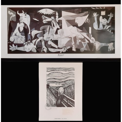 1733 - Two posters: Pablo Picasso - 'Guernica', Impronteedizioni, 124 x 54.5 cm; Edvard Munch - 'The Scream... 