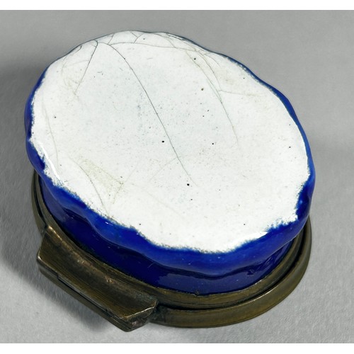 294 - A late 18th / early 19th century Bilston enamel box, the cover inscribed ‘A Trifle From Weymouth’, w... 