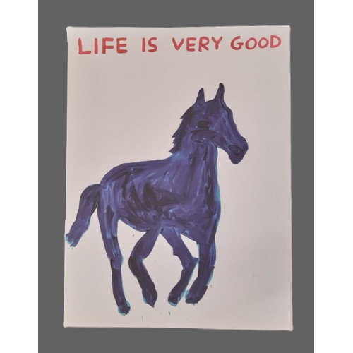 1738 - David Shrigley poster - Animal Series: 'LIFE IS VERY GOOD' (2016), offset lithograph, 60 x 80 cm, un... 