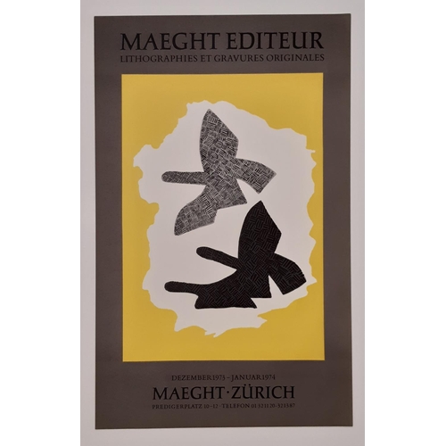 1749 - Georges Braque - Maeght Editeur Lithographies et Gravures Originales poster, 68 x 42.5 cm, unframed ... 