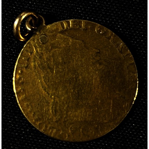 300 - George III (1760-1820) a gold guinea (pendant mounted) 8.6g, (one coin).