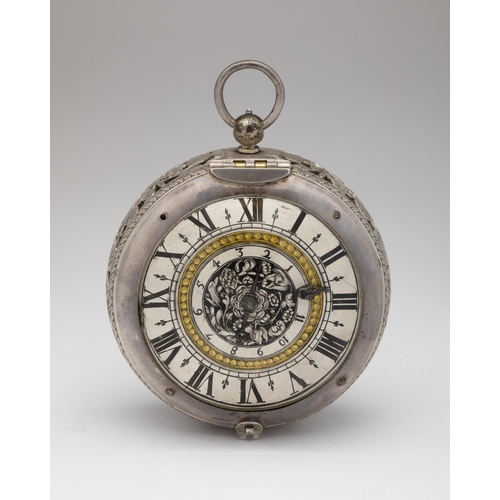 333 - David Bouquet, London
A rare silver clock-watch with alarm
Circa 1660-1665.
 
The 8cm diameter gilt-... 