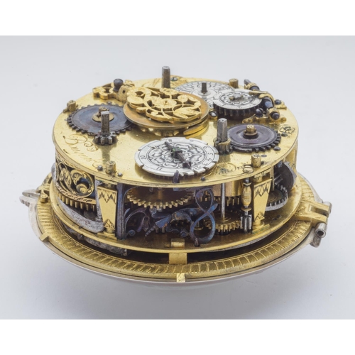 333 - David Bouquet, London
A rare silver clock-watch with alarm
Circa 1660-1665.
 
The 8cm diameter gilt-... 