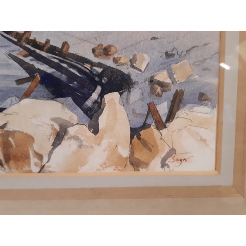 1753 - Harold Wilfred Sayer RWA, RE (1913-1993) - 'Tide Near Lydney', watercolour, signed below, with title... 