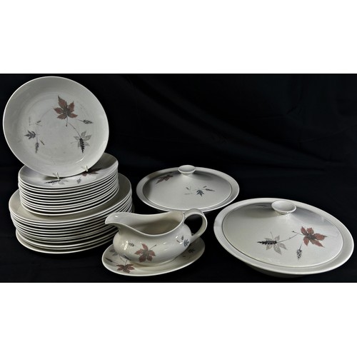 155 - A large quantity of Royal Doulton porcelain ‘Tumbling Leaves’ pattern tea and dinner wares.