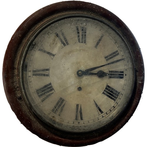 334 - A 19th century American mahogany cased wall clock, 12” dial.