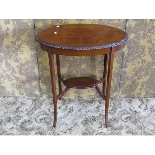 1135 - Edwardian mahogany two-tier occasional table of oval form, together with a towel rail, a side cabine... 