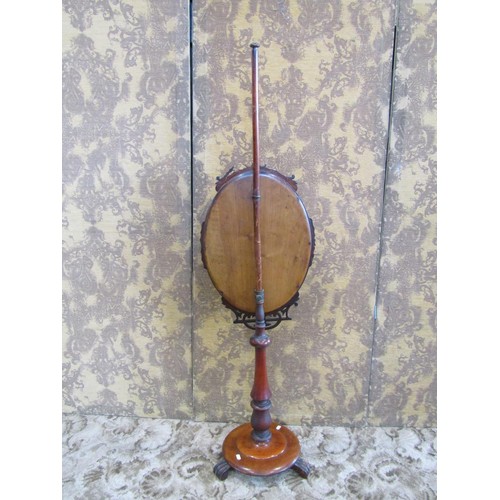 1135 - Edwardian mahogany two-tier occasional table of oval form, together with a towel rail, a side cabine... 