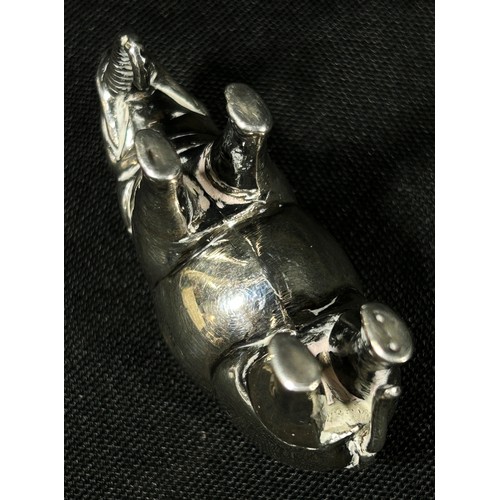 225 - A silver elephant pin cushion, Birmingham 1905, maker Adie & Lovekin Ltd. 4cm wide.