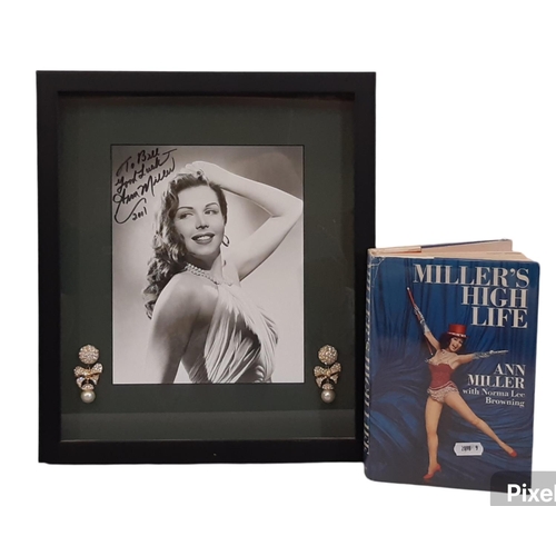 1818 - Framed photographic image of Ann Miller signed 'To Bill, Good luck Ann Miller 2001', deep frame (32 ... 