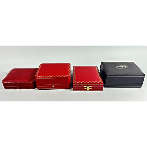 322 - Three old Cartier jewellery / watch / clock boxes to include an early 20th century example, together... 