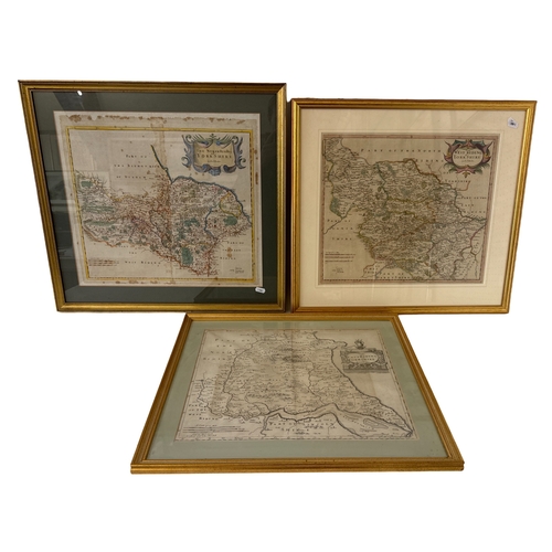 1772 - Robert Morden (c.1650-1703) - Three engraved maps of Yorkshire to include: 'The West Riding of Yorks... 