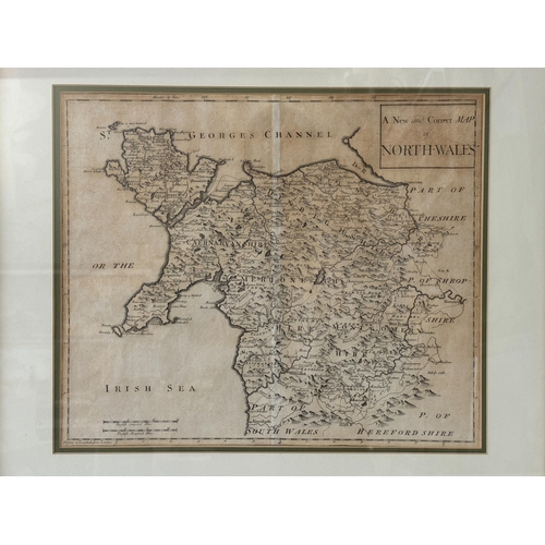 1776 - Three engraved maps of Wales, to include: Robert Morden (c.1650-1703) - 'North Wales' and 'South Wal... 