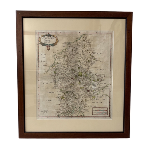 1778 - Robert Morden (c.1650-1703) - 'Staffordshire', engraved map, 39 x 44 cm, mounted, glazed and framed