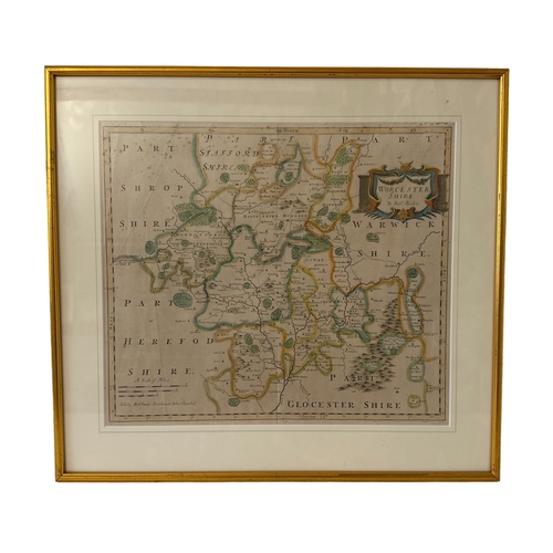 1779 - Robert Morden (c.1650-1703) - 'Worcestershire', engraved map, 37 x 43 cm, mounted, glazed and framed