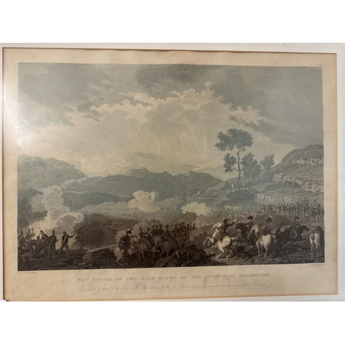 1785 - Eight 19th century aquatints and engravings of Peninsular War scenes, to include: 'The Attack of the... 