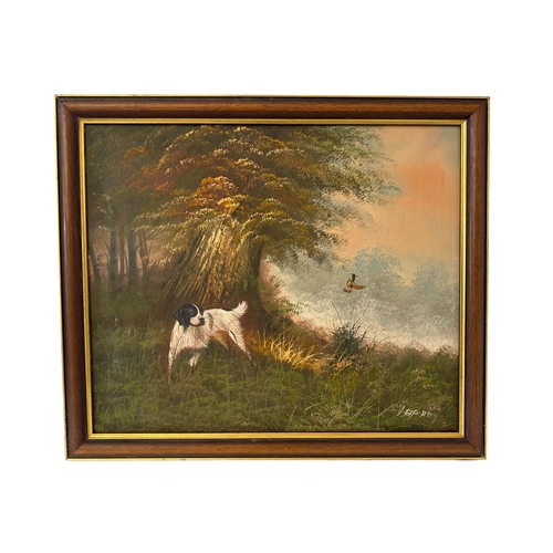 1793 - Leiford (20th century) - Pointer in the woods, signed lower right, 50.5 x 61 cm, framed