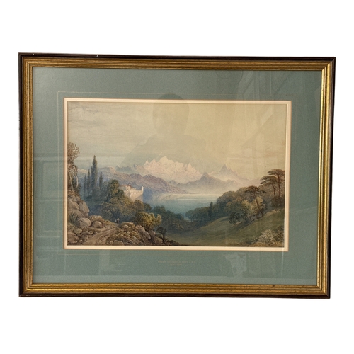 1804 - William Collingwood Smith RWS (1836-1887) - Sublime mountain view, signed lower left, inscription to... 