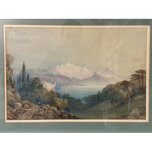 1804 - William Collingwood Smith RWS (1836-1887) - Sublime mountain view, signed lower left, inscription to... 