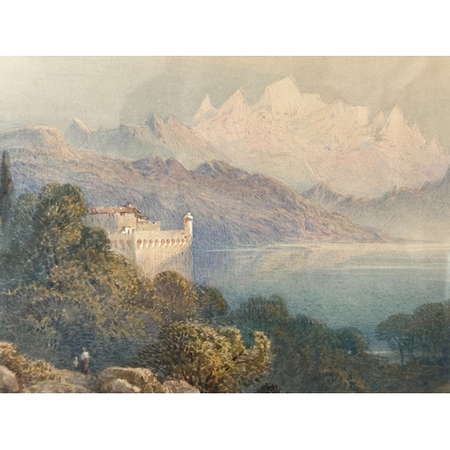 1804 - William Collingwood Smith RWS (1836-1887) - Sublime mountain view, signed lower left, inscription to... 