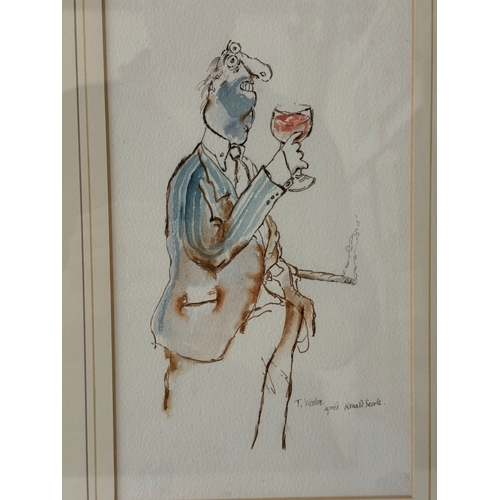 1821 - T. Weston after Ronald William Fordham Searle (1920-2011) - 'Chairman of House & Wine' watercolour, ... 