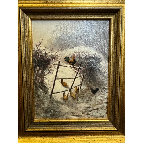 1826 - Ken Turner (b.1926) - Four small paintings of birds in rural scenes, all signed below, oil on board,... 