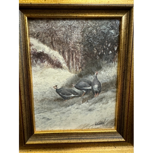 1826 - Ken Turner (b.1926) - Four small paintings of birds in rural scenes, all signed below, oil on board,... 