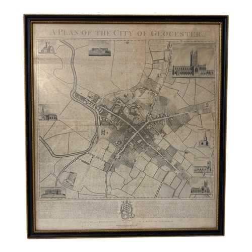 1835 - A Plan of the City of Gloucester, surveyed and delineated by R. Hall and T. Pinnell, published as th... 