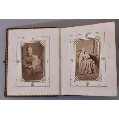 1858 - A 19th century Family photo album with two framed engravings, album flyleaf inscribed 'A Birthday So... 