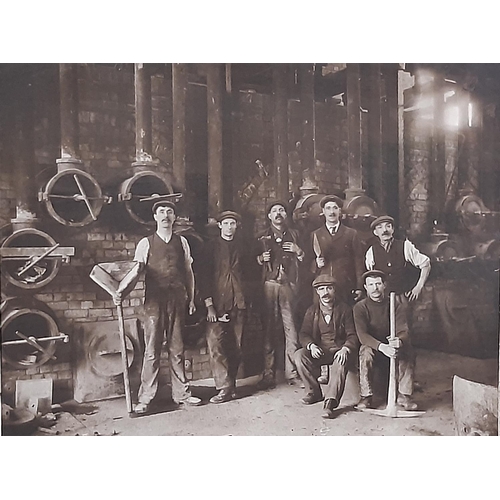 1867 - (Local interest) A 19th century photograph of workers of the Wotton-Under-Edge gas works, frame dime... 