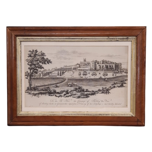 1868 - Engraved view of Berkley Castle (local interest) - 'To the Right Honourable: the Countess of Berkley... 