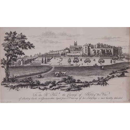 1868 - Engraved view of Berkley Castle (local interest) - 'To the Right Honourable: the Countess of Berkley... 