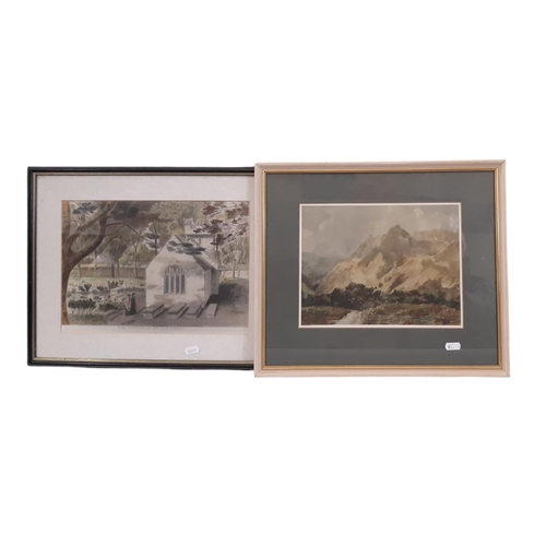 1887 - Eleven artworks to include three watercolours of landscapes by different artists: Joseph Pighills - ... 