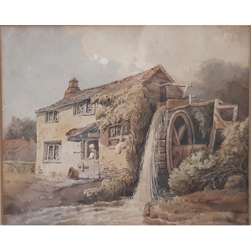 1890 - Three watercolours to include: J. Varley (1778-1849) - 'Bettws Mill, North Wales', 17 x 14 cm; 'The ... 