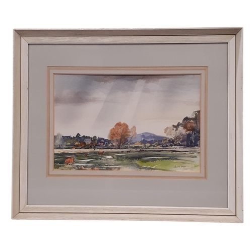 1755 - Harold Wilfred Sayer RWA, RE (1913-1993) - 'Colne Meadow', watercolour, signed below, with title att... 