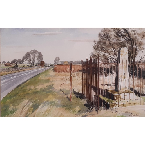 1756 - Harold Wilfred Sayer RWA RE (1913-1993) - 'Saxon Stone, Burley Boundary', watercolour, signed below,... 