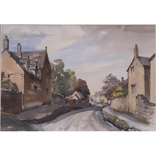 1757 - Harold Wilfred Sayer RWA, RE (1913-1993) - 'Southrop', watercolour, signed below, with title attache... 