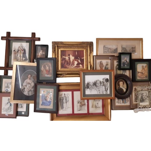 1849 - A collection of framed prints, to include: An original studio photograph of 'Stowaway' (1936), Alice... 