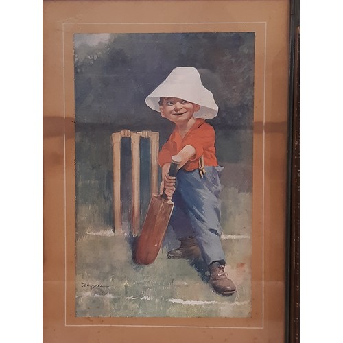 1893 - Cricket interest - A group of eight framed prints, to include: Vanity Fair chromolithographs 'Yorksh... 