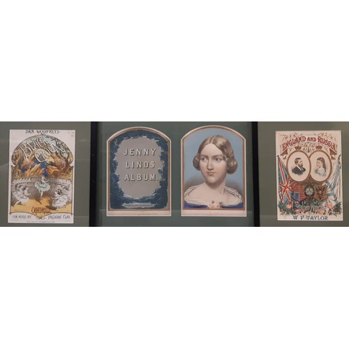 1897 - A set of sixteen music covers, with one other - chromolithographic prints by different designers inc... 