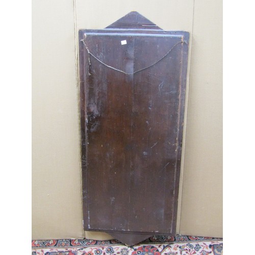 1484 - A Victorian walnut and straw work marquetry wall mirror