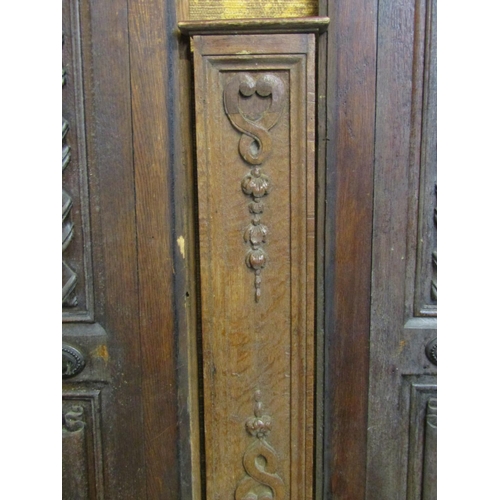 1084 - Five reclaimed sections of carved panelling, various sizes and designs