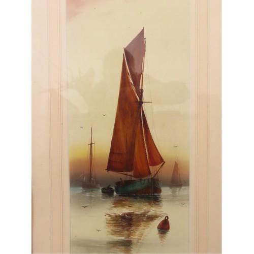 151 - Garman Morris (British, act. 1900-1930) - Three watercolours of sailboats, all signed and titled bel... 